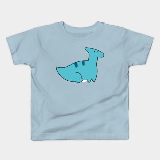 Blue Hadrosaurid Sitting Kids T-Shirt
